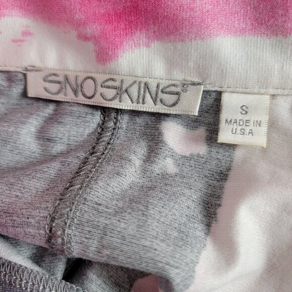 Sno Skins Womens Pink Gray Abstract 3/4 Sleeve Button-Down Tunic Top Small - Picture 3 of 8